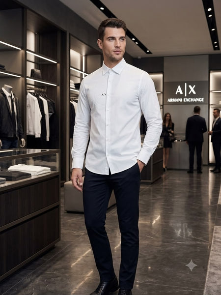 Men's Premium White Full Sleeve Shirt – Smart Casual & Formal Wear