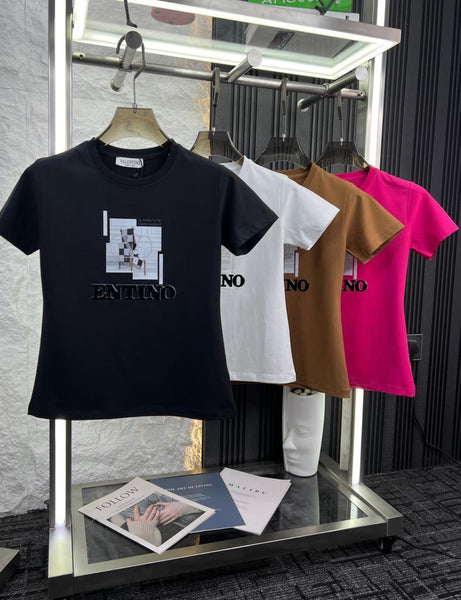 Premium Women Casual Graphic Print Short-Sleeve T-Shirt