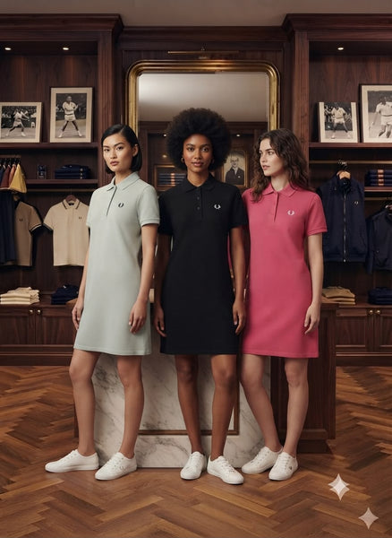 Premium Cotton Polo Women Dresses – Classic Collar, Short Sleeve & Embroidered Detail