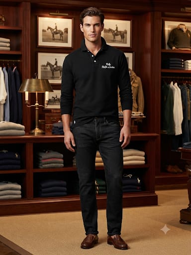 Men’s Premium Long-Sleeve Polo T-Shirt Collection
