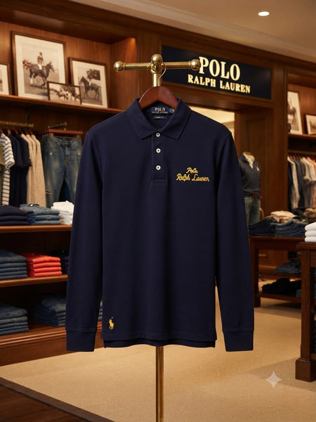 Men’s Premium Long-Sleeve Polo T-Shirt Collection