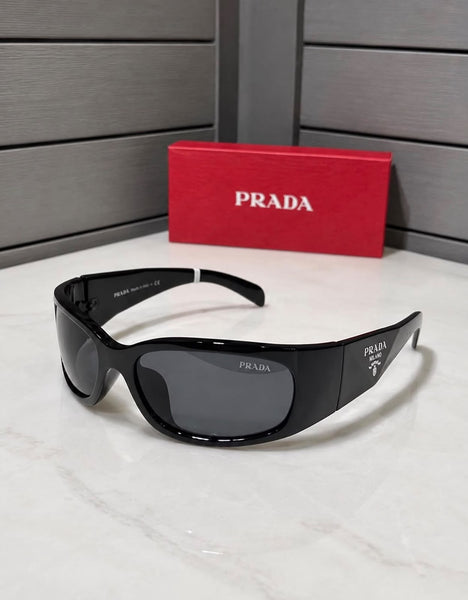 Premium Black Wraparound Sunglasses Stylish UV Protection Eyewear