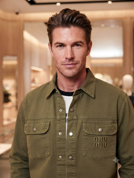Premium Olive Green Button-Down Shirt – Stylish Formal & Smart Wear