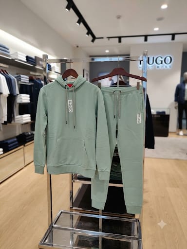 Mint Green Lounge Set with Bold Back Graphic