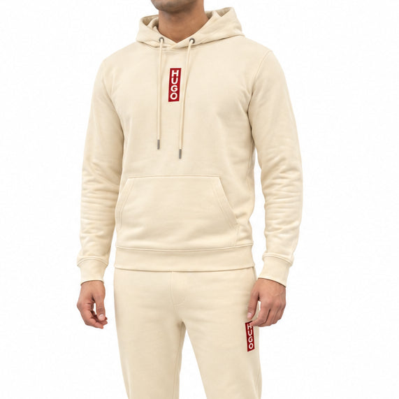 Cream Loungewear Set with Red Accent Details