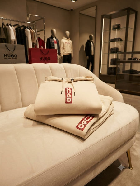Cream Loungewear Set with Red Accent Details
