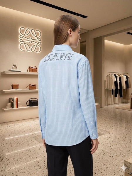 Light Blue Pinstripe Button-Up Shirt – Refined Casual Essential