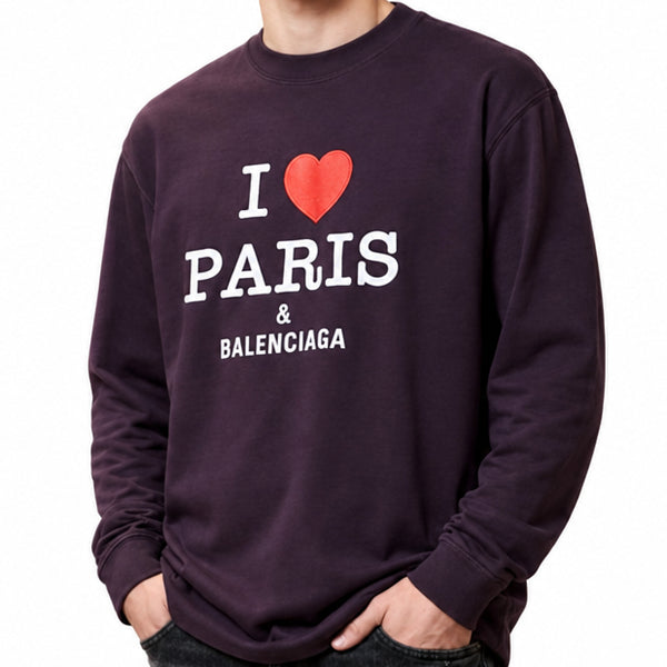 Premium Long-Sleeve Graphic Sweatshirt with Heart Motif