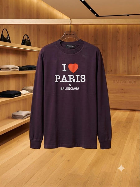 Premium Long-Sleeve Graphic Sweatshirt with Heart Motif