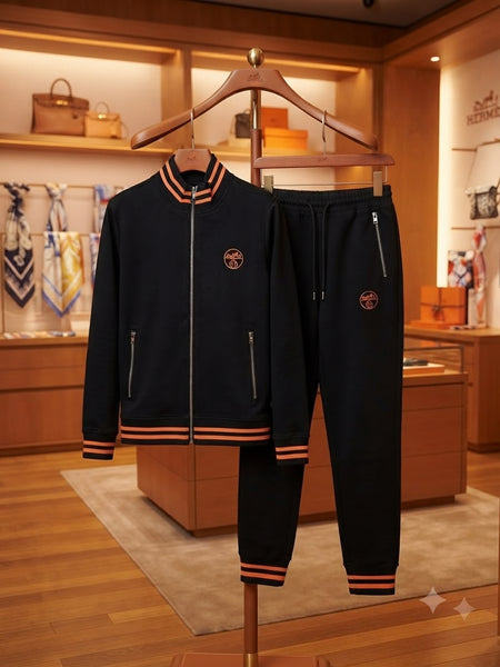 Authentic Quality Tracksuit – Black with Contrast Trim