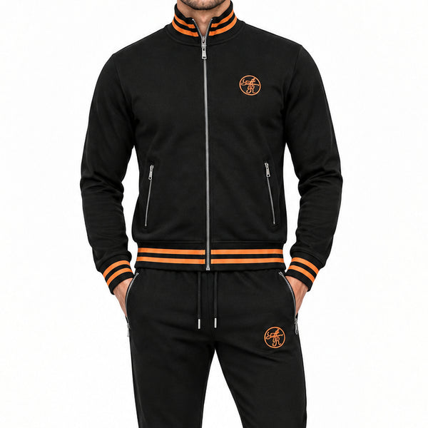 Authentic Quality Tracksuit – Black with Contrast Trim