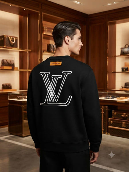 Premium Authentic Quality Sweatshirts – Black with Signature Graphic