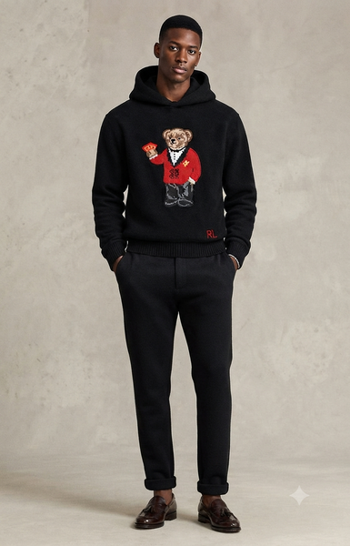 Premium Knitted Pullover with Hoodie – Five Colours in Regular Fit
