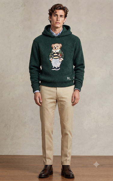 Premium Knitted Pullover with Hoodie – Five Colours in Regular Fit