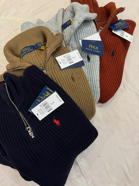 Premium Quality Quarter-Zip Pullover – Regular Fit Knit Sweater