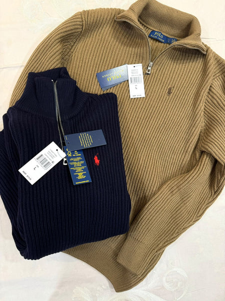Premium Quality Quarter-Zip Pullover – Regular Fit Knit Sweater