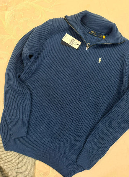 Premium Quality Quarter-Zip Pullover – Regular Fit Knit Sweater