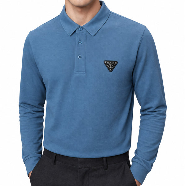 Premium Long Sleeve Polo T-Shirt for Men – Authentic Quality