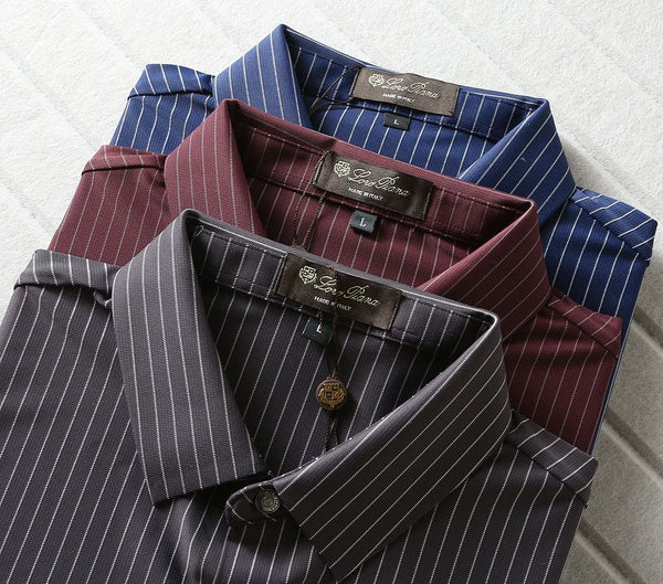 Authentic Quality Stitchless-Style Premium Striped Shirt for Men