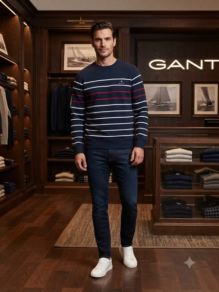 Premium Quality Striped Pullover Sweater