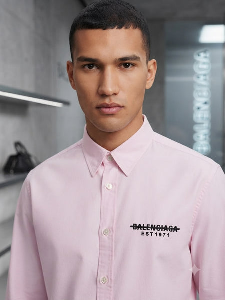 Premium Pink Shirt – Luxury Embroidered Look