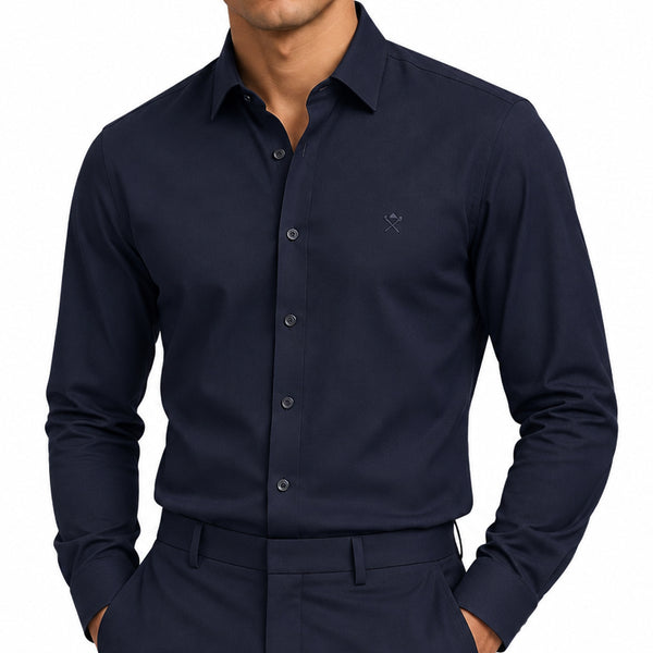Premium Quality Regular Fit Shirts with Elegant Embroidery Logo on Front