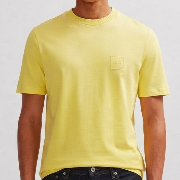 Premium Quality Crew Neck T-Shirts with Embossed Logo Detail – Luxury Solid Colour Collection in High-End Soft Finish