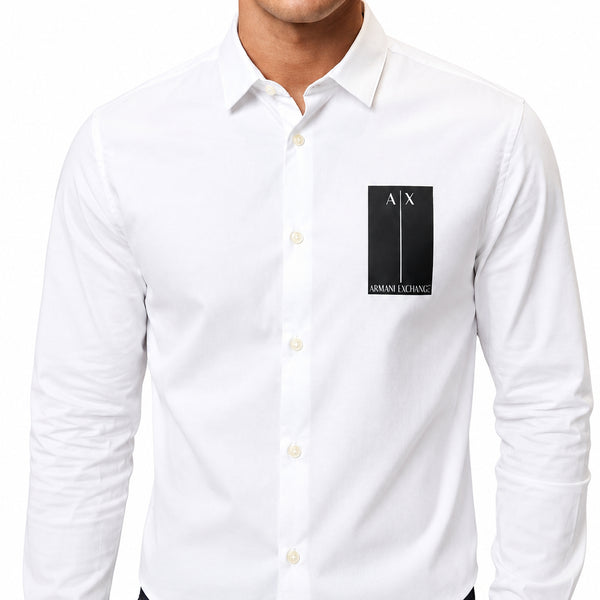 Premium Quality Regular Fit Shirts Available Now – Luxury White Collection with Front Logo Detail in High-End Finish
