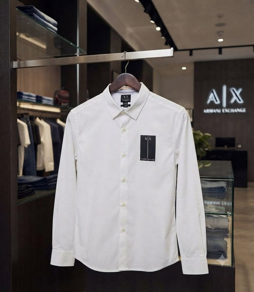 Premium Quality Regular Fit Shirts Available Now – Luxury White Collection with Front Logo Detail in High-End Finish