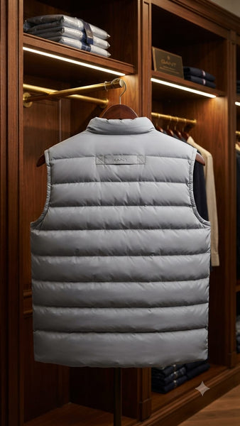 High-End Quality Puffer Jacket in Regular Fit Available Now – Luxury Light Grey Quilted Collection with Premium Soft Finish