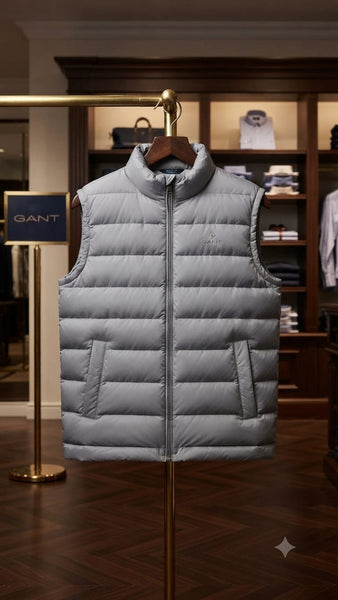 High-End Quality Puffer Jacket in Regular Fit Available Now – Luxury Light Grey Quilted Collection with Premium Soft Finish