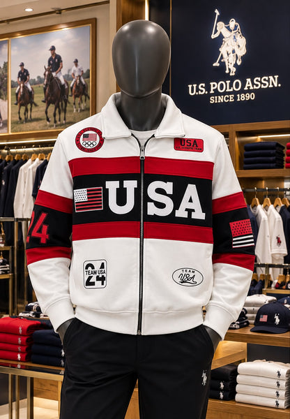 Imported Exclusive High End Quality Zip Up Sweatshirts Available Now – Luxury White Bold Graphic Collection in Soft Premium Finish
