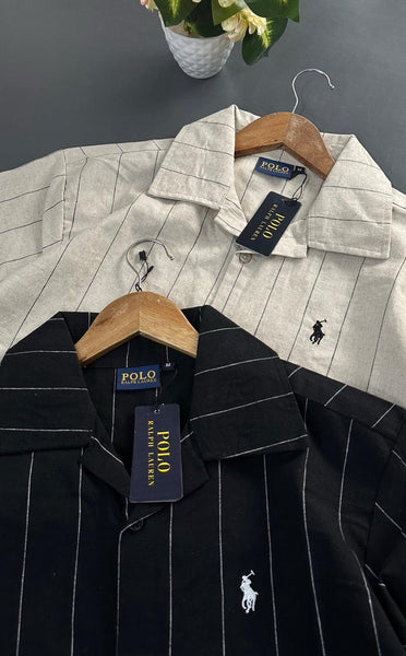Imported Exclusive Premium Quality Regular Fit Co-Ord Set for Men – Luxury Striped Collection with Embroidery Logo on Front