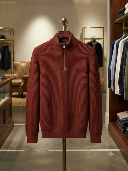 Imported Exclusive High End Quality Quarter Zipper Pullovers Available Now – Luxury Ribbed Knit Collection in Soft Premium Finish