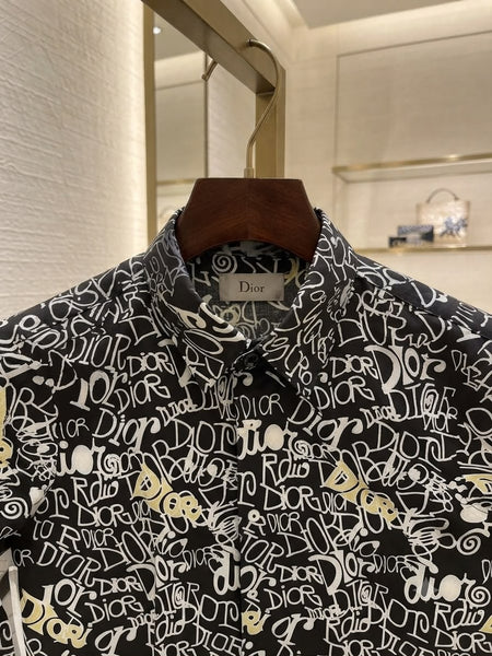 Premium Exclusive High-End Quality Black Graffiti Print Long Sleeve Shirt