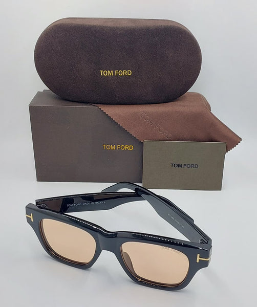 Premium Exclusive High-End Quality Black Frame Pink Lens Rectangular Sunglasses for Men | UV Protected