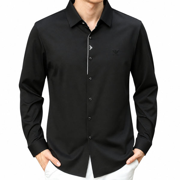 Premium Exclusive High-End Authentic Quality Solid Brown Long Sleeve Button Shirt
