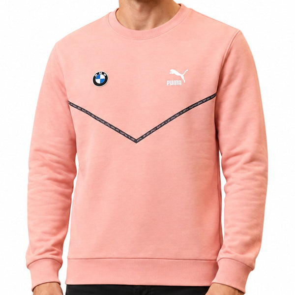 Premium Exclusive High-End Quality Soft Pink Crew-Neck Sweatshirt Regular Fit