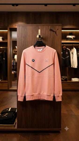 Premium Exclusive High-End Quality Soft Pink Crew-Neck Sweatshirt Regular Fit