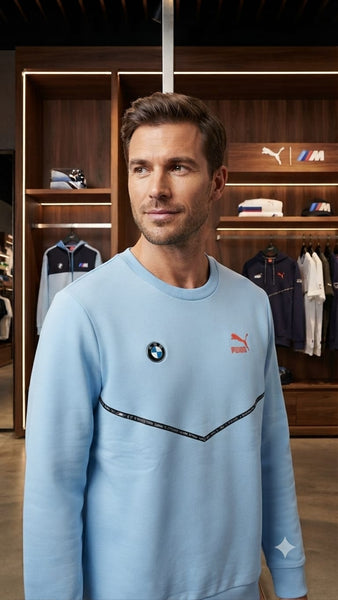 Premium Exclusive High-End Quality Soft Blue Crew-Neck Sweatshirt Regular Fit