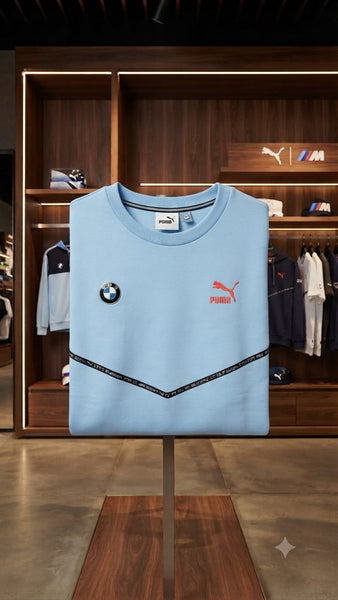 Premium Exclusive High-End Quality Soft Blue Crew-Neck Sweatshirt Regular Fit