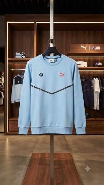 Premium Exclusive High-End Quality Soft Blue Crew-Neck Sweatshirt Regular Fit