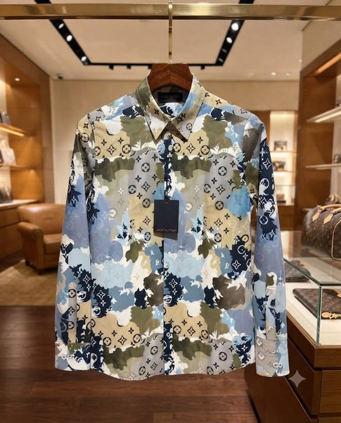 Premium Exclusive High-End Quality Abstract Camo Print Long Sleeve Shirt
