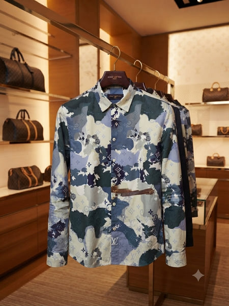 Premium Exclusive High-End Quality Abstract Camo Print Long Sleeve Shirt