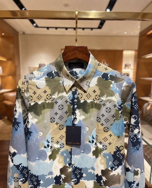 Premium Exclusive High-End Quality Abstract Camo Print Long Sleeve Shirt
