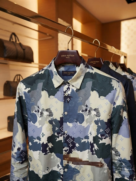 Premium Exclusive High-End Quality Abstract Camo Print Long Sleeve Shirt