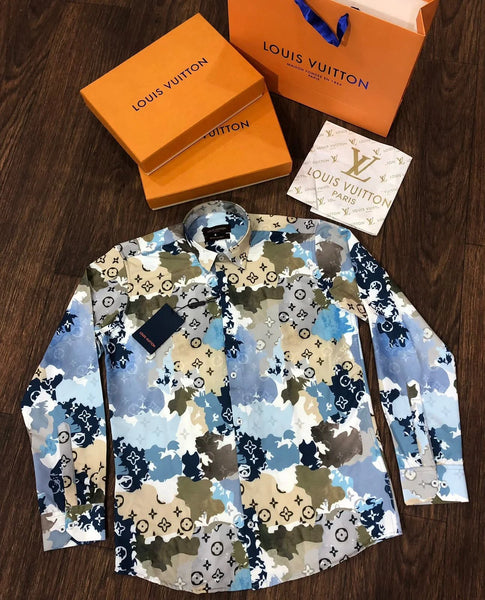Premium Exclusive High-End Quality Abstract Camo Print Long Sleeve Shirt