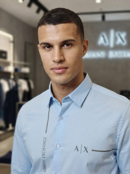 Refined Sky Blue Premium Long Sleeve Button-Up Shirt