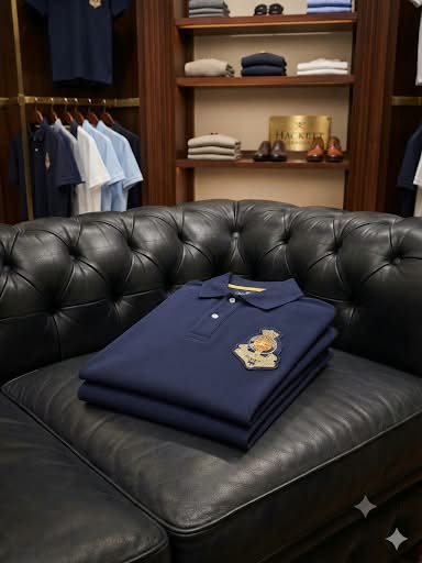 Premium Short Sleeve Polo Tee with Contrast Details