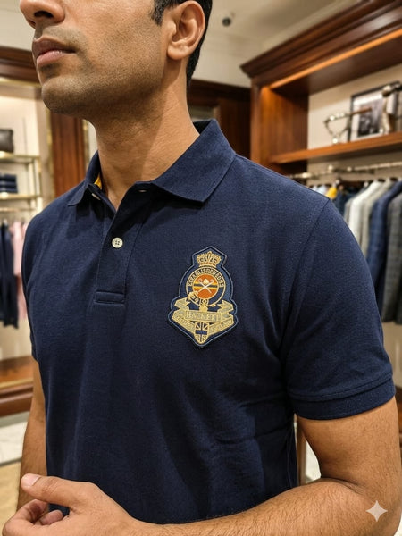 Premium Short Sleeve Polo Tee with Contrast Details